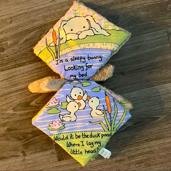 Jellycat “Sleepy Bunny" Plush Lovey Book - Picture 1 of 7